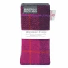 Amy Britton Highland Harris Tweed Bright Pink Plaid Soft Case