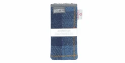 Amy Britton Highland Harris Tweed Navy Plaid Soft Case
