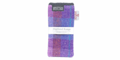 Amy Britton Highland Harris Tweed Pink Lavender Plaid Soft Case