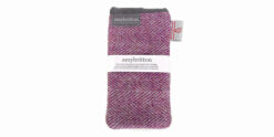 Amy Britton Landscape Harris Tweed Heather Purple Soft Case