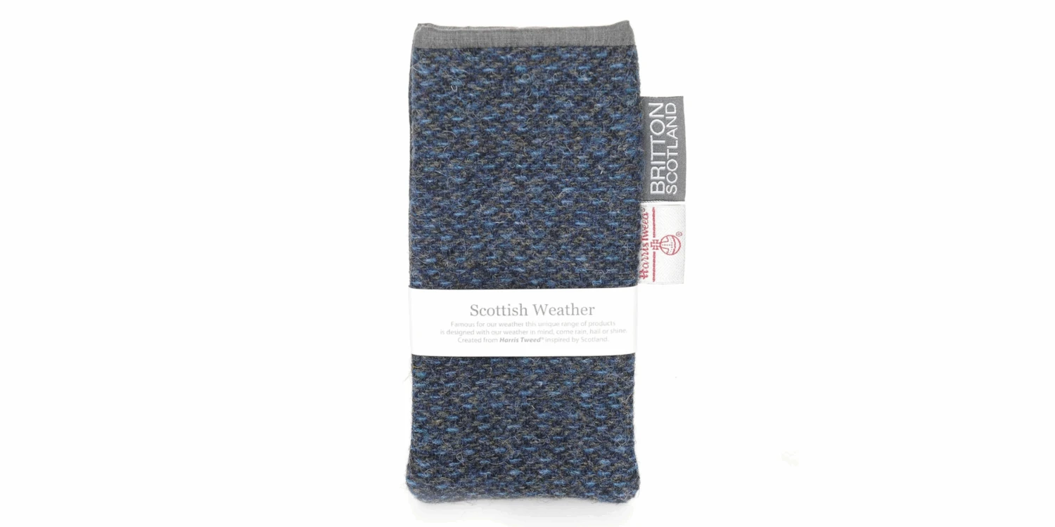 Amy Britton Weather Harris Tweed Deep Blue Sea Soft Case 1 Amy Britton Weather Harris Tweed Deep Blue Sea Soft Case