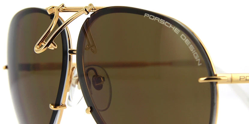 Porsche Design 8478 W Gold Frame - Grad Blue + Brown Lenses 7 Porsche Design 8478 W Gold Frame - Grad Blue + Brown Lenses - Image 7