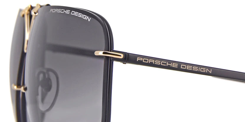 Porsche Design 8928 D Black & Gold Frame Interchangeable Grey Gradient Lenses 9 Porsche Design 8928 D Black & Gold Frame Interchangeable Grey Gradient Lenses - Image 9