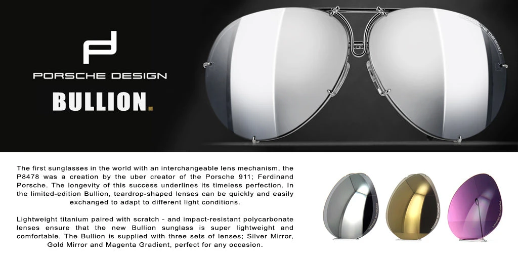 Porsche Design 8478 'Bullion' Three Lens Set Edition - As Seen On Khloe Kardashian & Kris Jenner 12 Porsche Design 8478 'Bullion' Three Lens Set Edition - As Seen On Khloe Kardashian & Kris Jenner - Image 12
