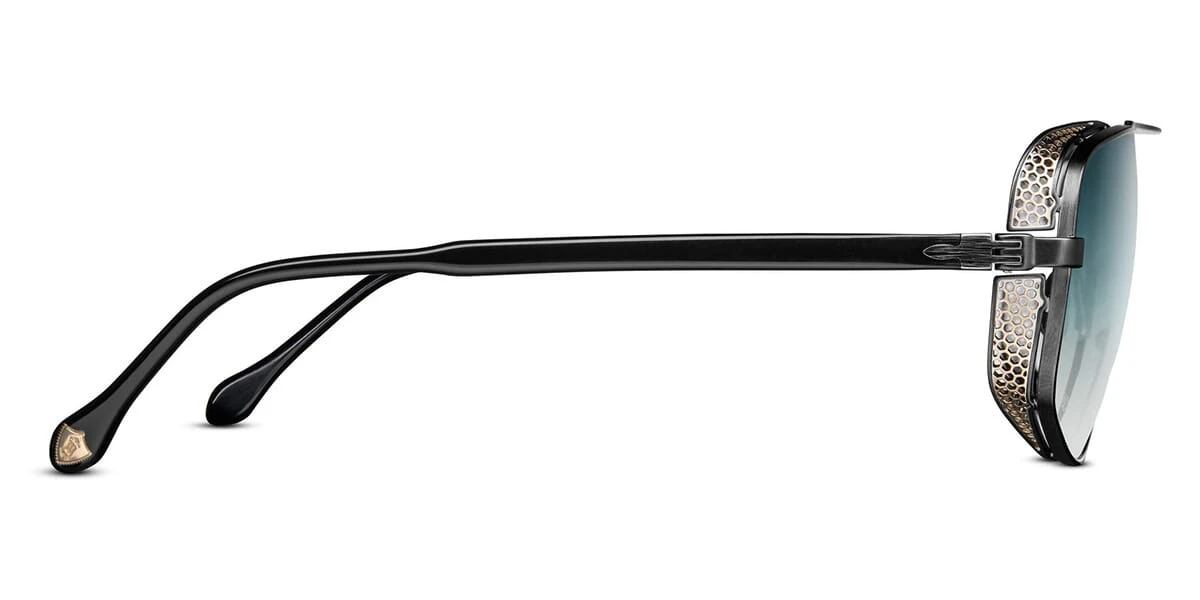 Matsuda Sun M3111 MBK With Mesh Side Shield With Blue Gradient 2 Matsuda Sun M3111 MBK With Mesh Side Shield With Blue Gradient - Image 2