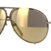 Porsche Design 8478 E Brown Frame - Gold Mirror + Grey Lenses - As Seen On Khloe Kardashian & Blake Lively