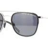 Porsche Design 8692 B Silver And Black Aviators With Grey Lenses