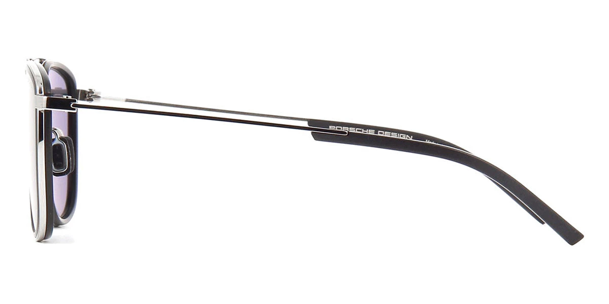 Porsche Design 8692 B Silver And Black Aviators With Grey Lenses 3 Porsche Design 8692 B Silver And Black Aviators With Grey Lenses - Image 3